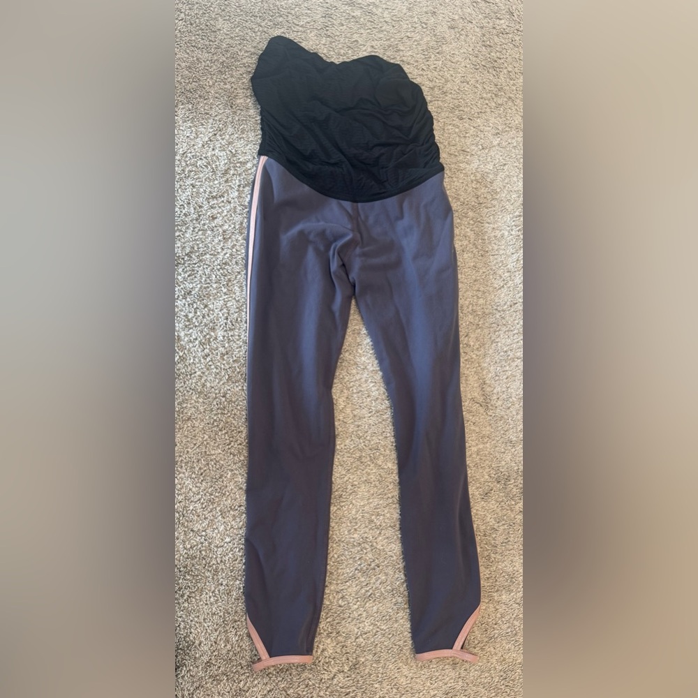 Beyond the Bump Purple and Light Pink Maternity Leggings